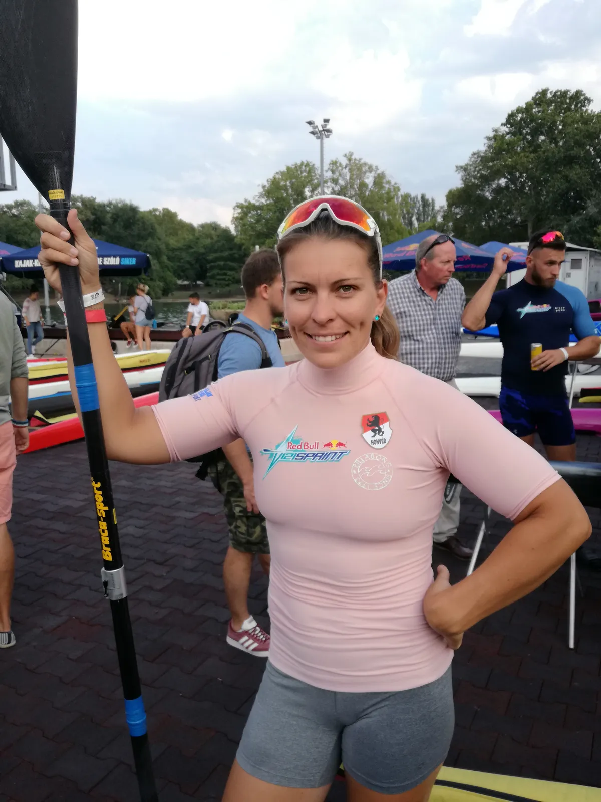 Erika Medveczky after a race